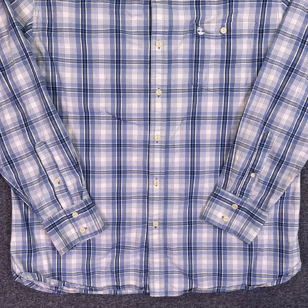 Timberland Shirt Mens‎ L Plaid Hiking Casual Rugged Cotton Long Sleeve Outdoors